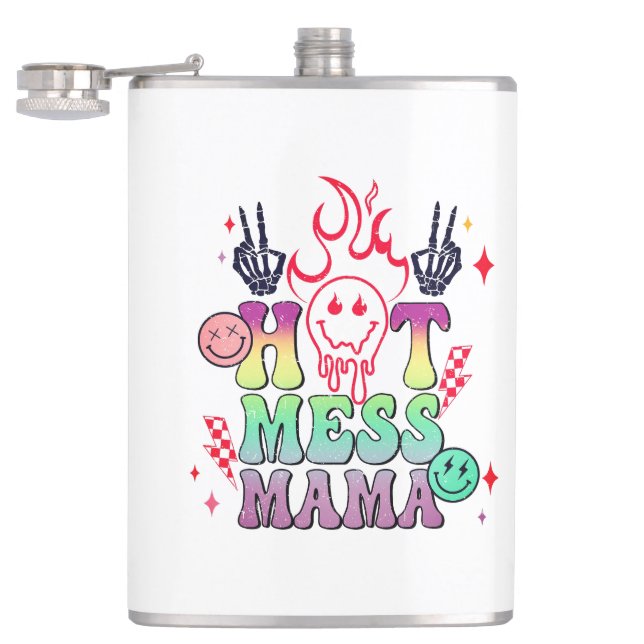 Hot Mess Mama  Hip Flask (Opened)