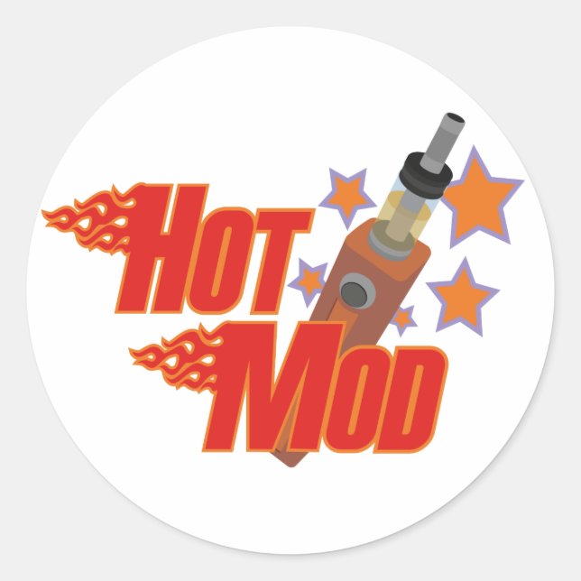 Hot Mod Classic Round Sticker (Front)