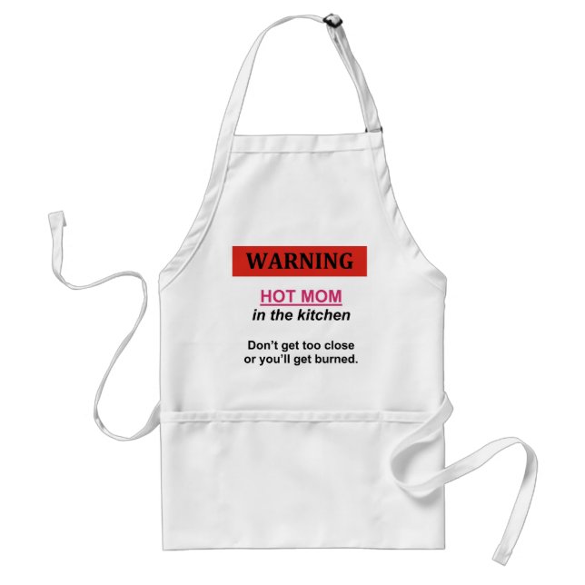 HOT MOM in the Kitchen Standard Apron (Front)