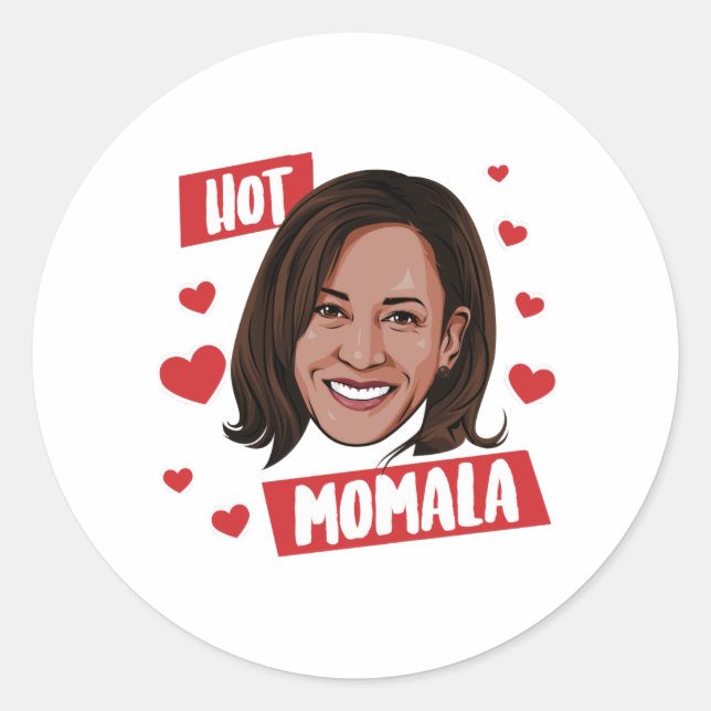 HOT MOMALA CLASSIC ROUND STICKER (Front)