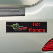 Hot Momma Bumper Sticker (On Car)