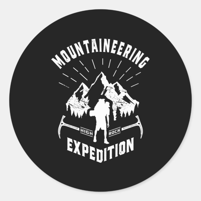 Hot Mountaineering T-shirt Gift Classic Round Sticker (Front)