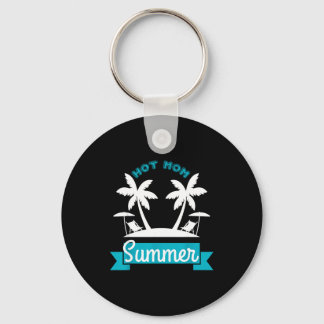 Hot mum summer palm tree tropical vacation love key ring