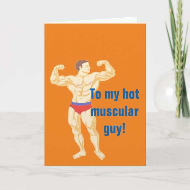 Hot muscular guy card (Front)