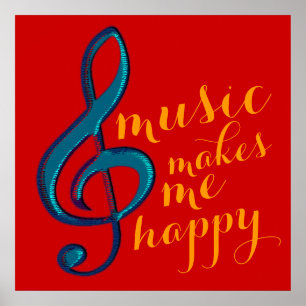 hot music makes me happy poster