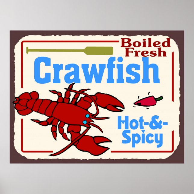 Hot N Spicy Boiled Crawfish Sign (Front)