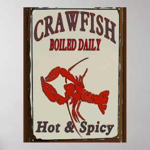 Hot N Spicy Boiled Crawfish Sign