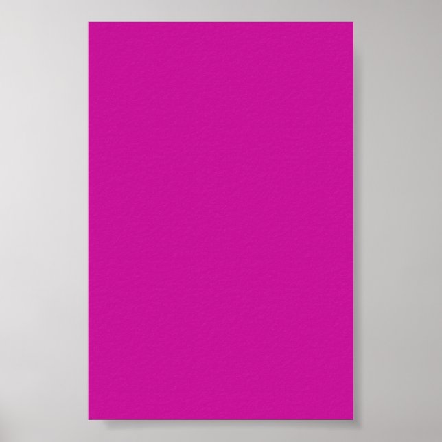 Hot Neon Pink Background on a Poster (Front)