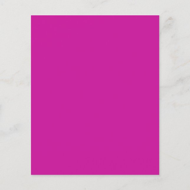 Hot Neon Pink Flyer (Back)