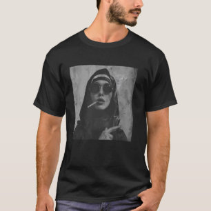 Hot nun smokes cigarette, Rebellious nun T-Shirt