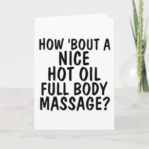 HOT OIL BODY MASSAGE GREETING CARDS
