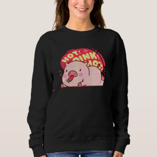 Hot Oink Hot Pig Eating Pepper Cute Food Sweatshirt