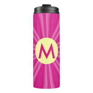 Hot or Bright Pink Radiating Streaks Initial Thermal Tumbler