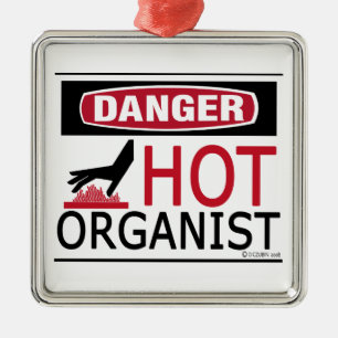 Hot Organist Metal Ornament