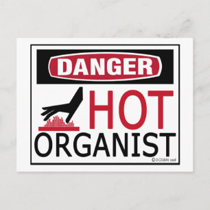Hot Organist Postcard