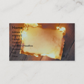 Hot paper on wood business card