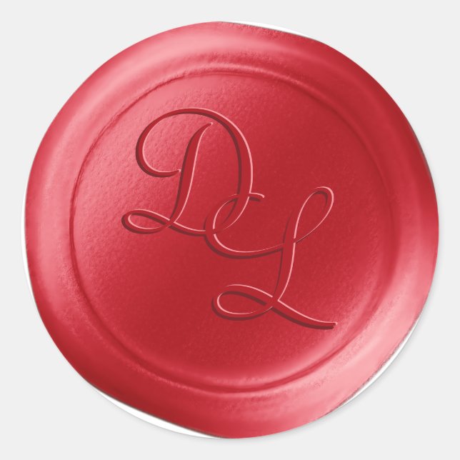 Hot Pepper 2 Letter Monogram Wax Seal Stickers (Front)