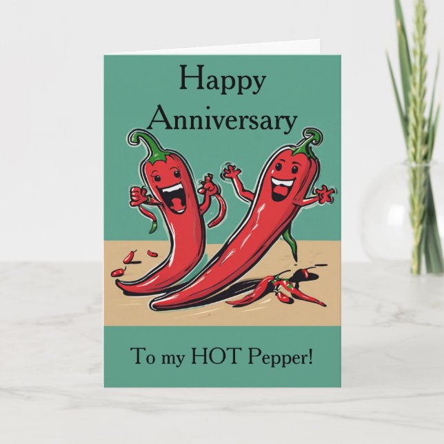 Hot Pepper Anniversary Card (Front)