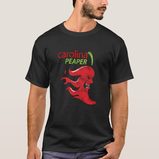 Hot Pepper Carolina Reaper Chilihead Spicy Food T-Shirt (Front)