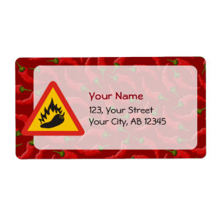 Hot pepper danger sign