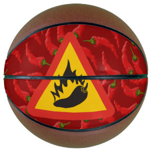 Hot pepper danger sign basketball