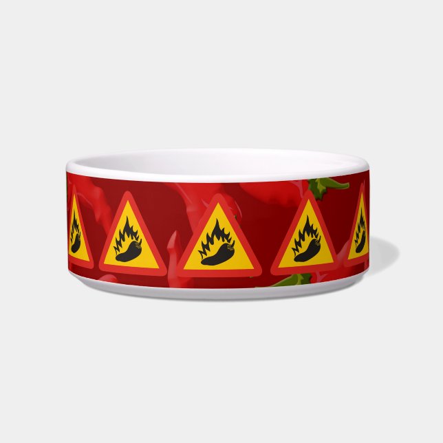Hot pepper danger sign bowl (Front)