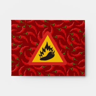 Hot pepper danger sign envelope
