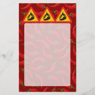 Hot pepper danger sign flyer