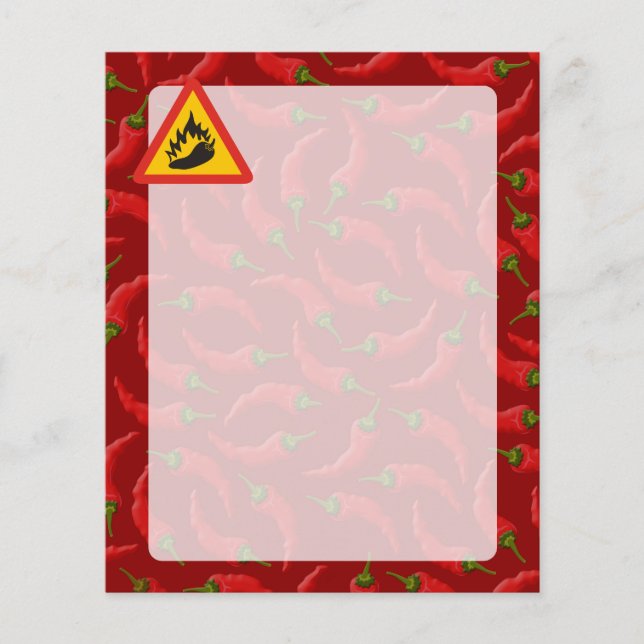 Hot pepper danger sign flyer (Front)