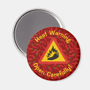 Hot Pepper Danger Sign Magnet