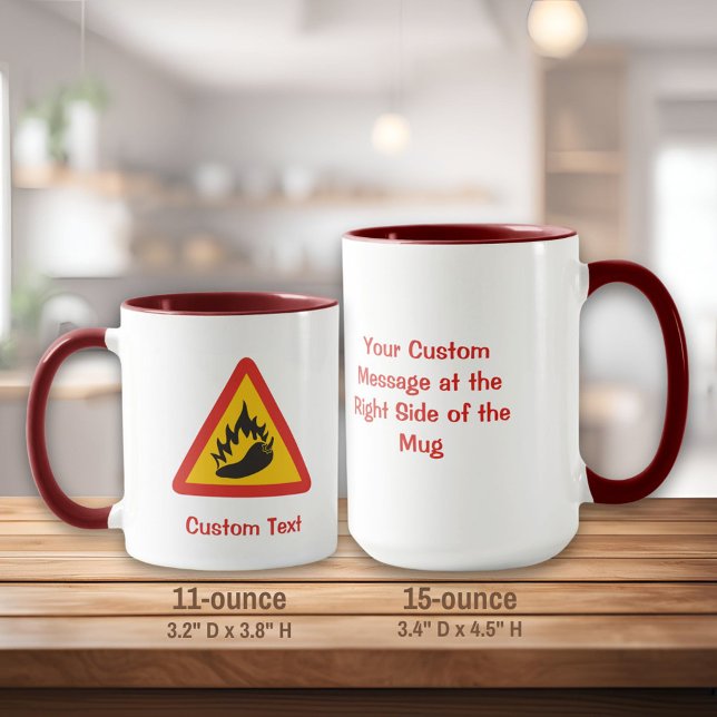 Hot pepper danger sign mug (Creator Uploaded)