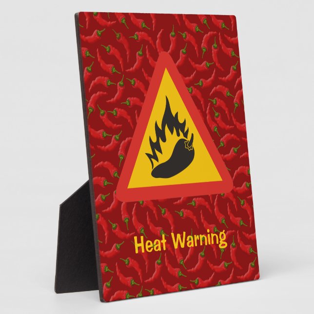 Hot Pepper Danger Sign Plaque (Side)