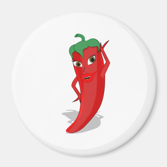 Hot Pepper Diva Magnet (Front)