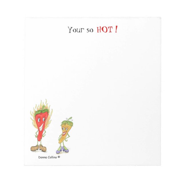 Hot pepper note pad (Front)