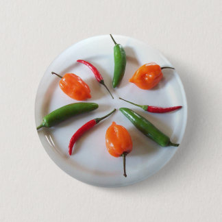 Hot Peppers 2 6 Cm Round Badge