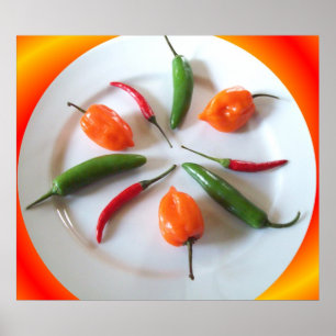 Hot Peppers 3 Poster