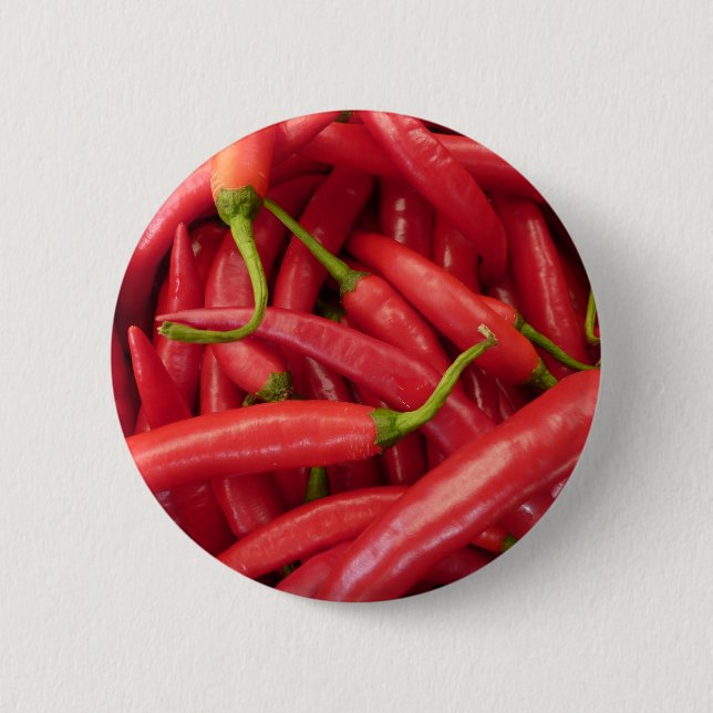 Hot Peppers 6 Cm Round Badge (Front)