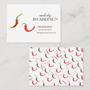 Hot peppers business card