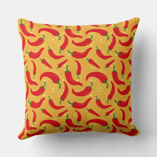 Hot Peppers Cushion (Back)