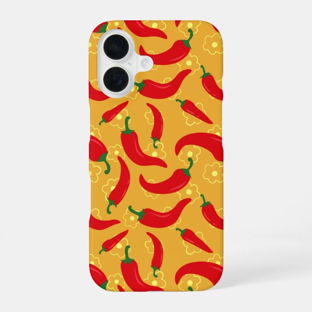 Hot Peppers iPhone 16 Case (Back)