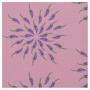 Hot Peppers Mandala Fabric