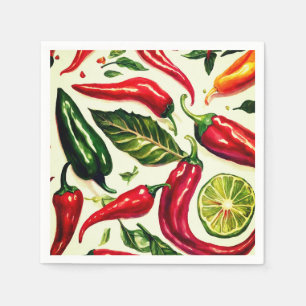 Hot Peppers Paper Party Napkins