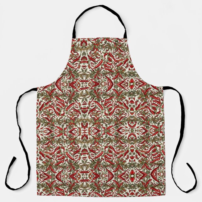 Hot peppers pattern apron (Front)