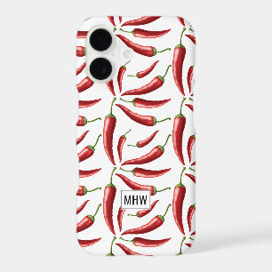 Hot Peppers Pattern custom monogram phone cases