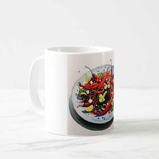 Hot Peppers Salad  Coffee Mug (Front Left)