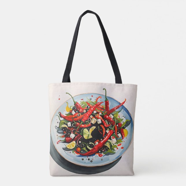 Hot Peppers Salad  Tote Bag (Back)