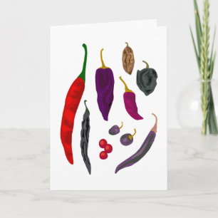 Hot Peppers Spice Greeting Card