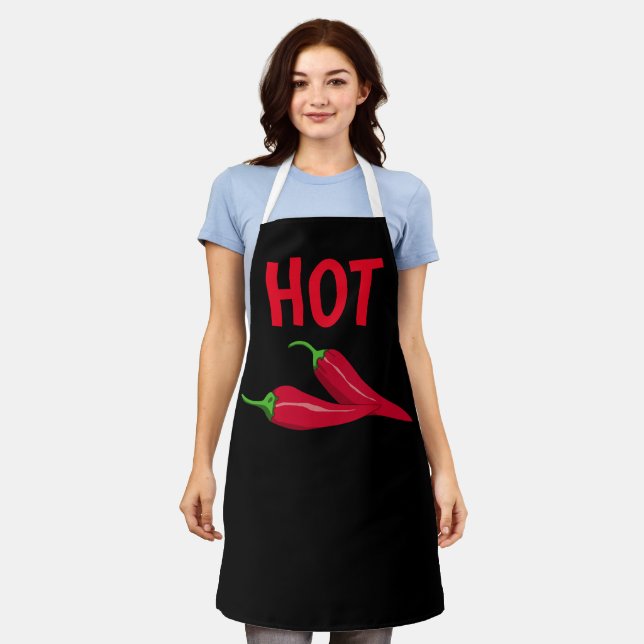 HOT PEPPERS WIFE HOTTIE KITCHEN APRON (Worn)