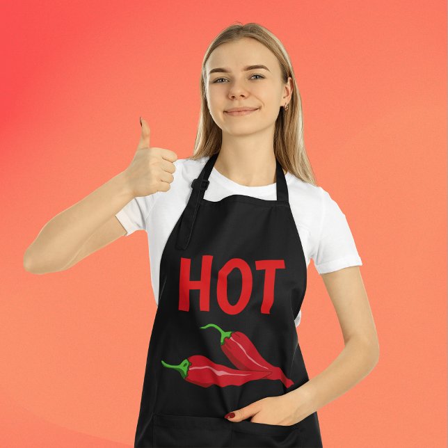 HOT PEPPERS WIFE HOTTIE KITCHEN APRON (Creator Uploaded)