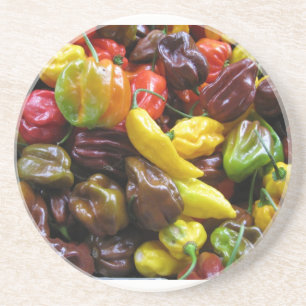 Hot Peppers Yum Coaster